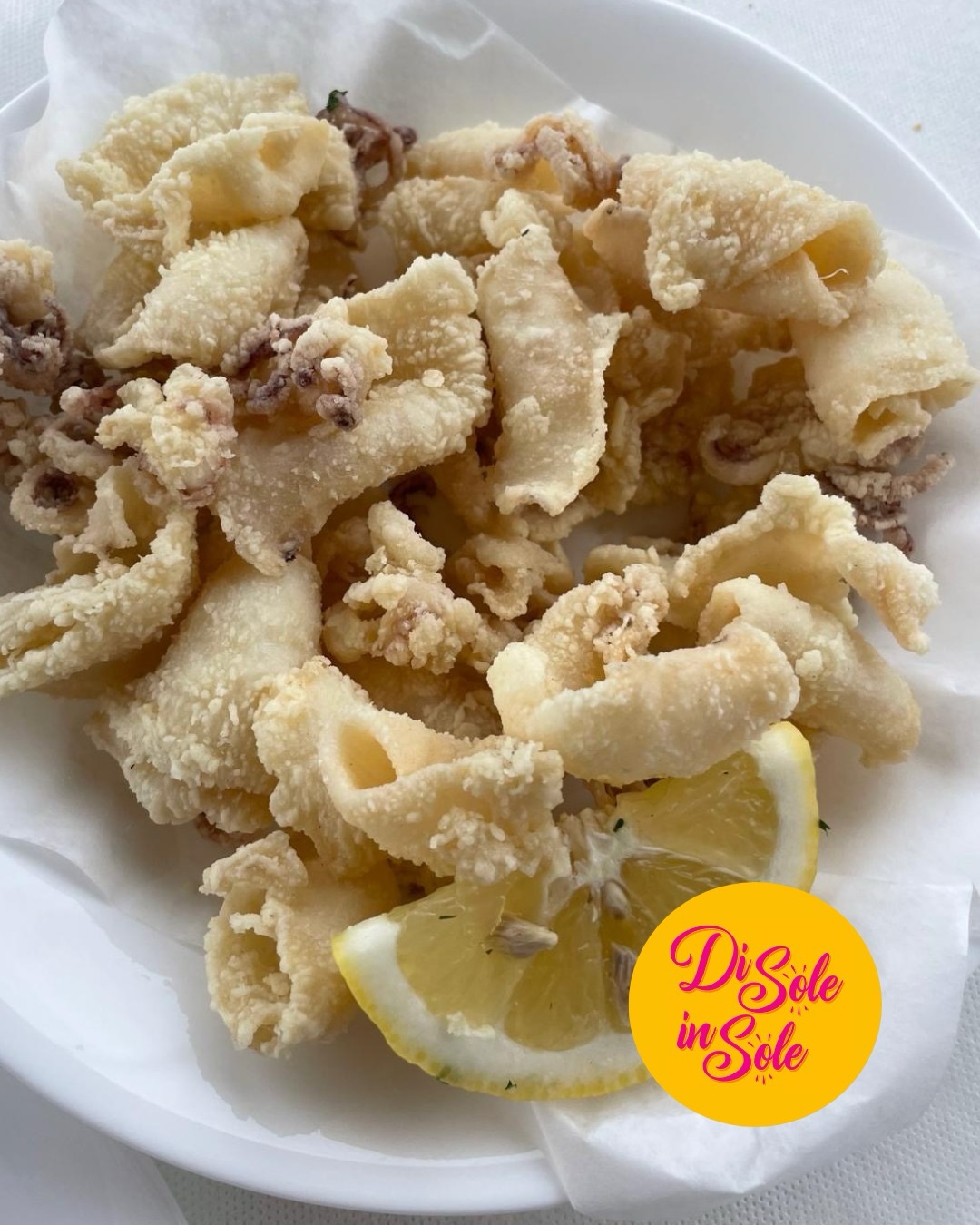 Frittura di calamari con limone