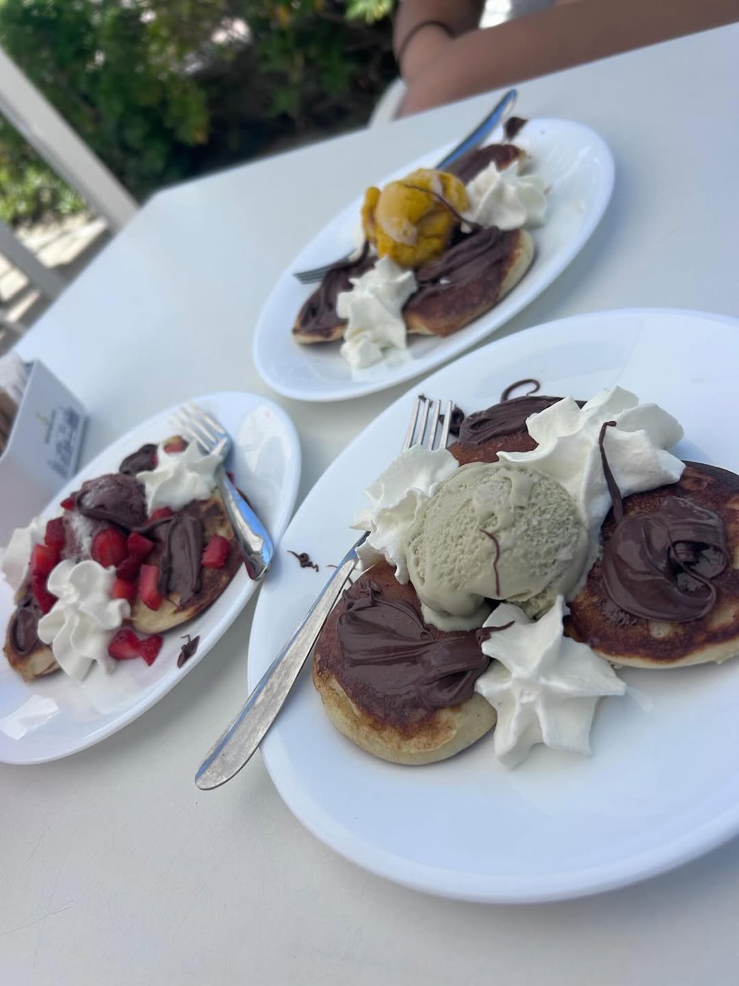 Pancakes con gelato e Nutella